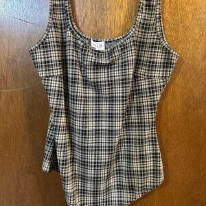 Le Lis Checkered Black and White Camisole